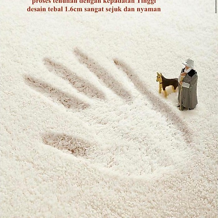 KARPET BULU BULAT MODERN MINIMALIS LUCU KOREA DIAMETER 100CM