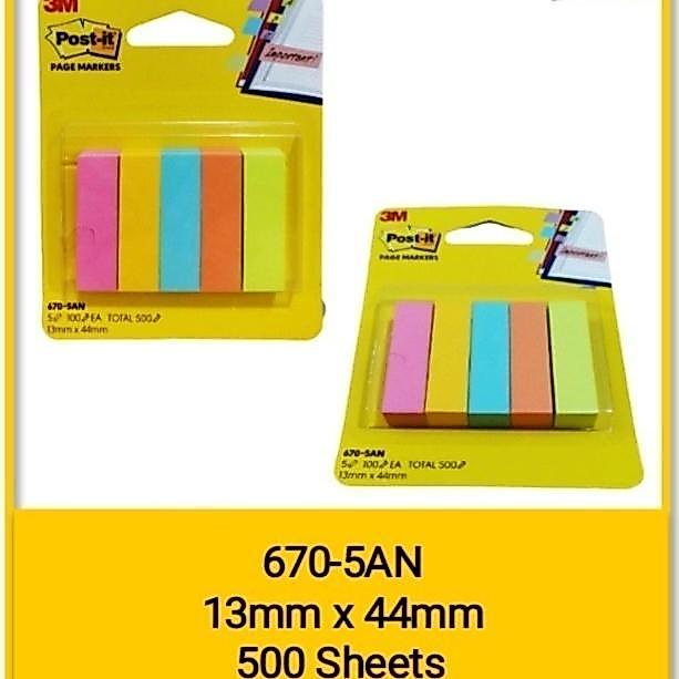 "New" Post It Page Marker 3M 670-5AN / Post It 670-5AN 3M