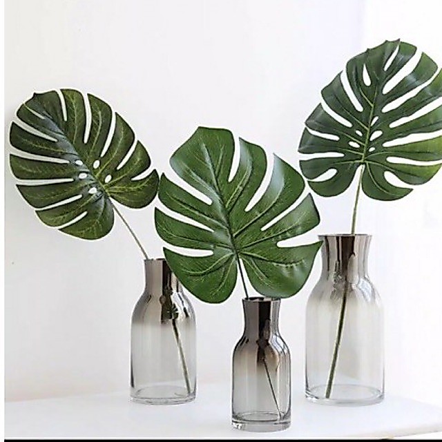 daun monstera/ monstera artificial/ daun dekorasi/ daun monstera plastik