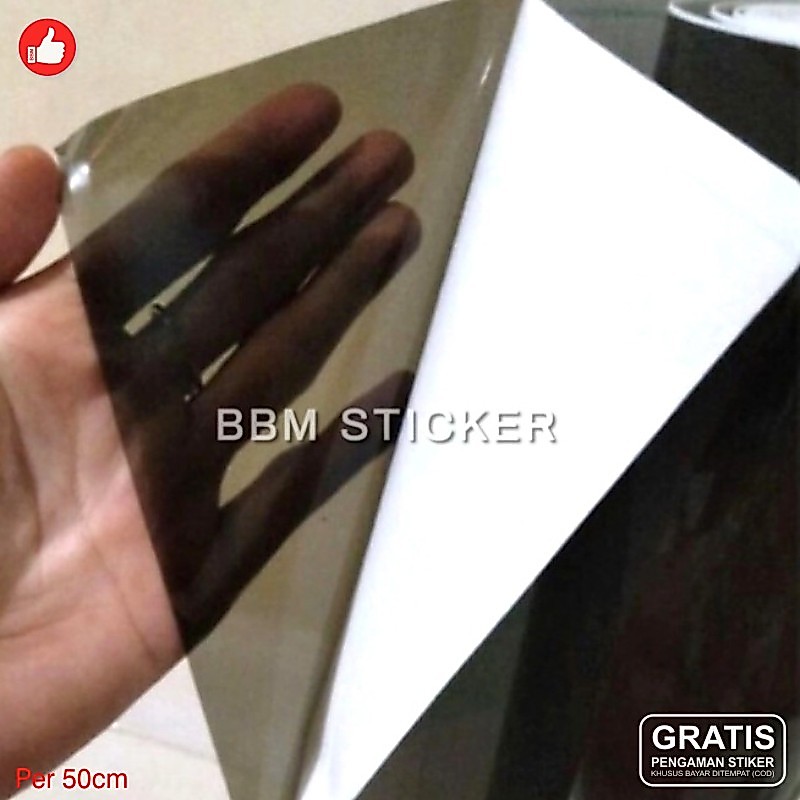 stiker skotlet transparan hitam