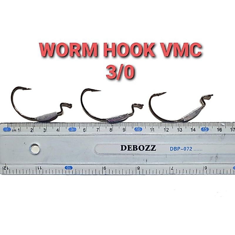 Worm hook vmc 4xstrong size 3/0 (PER BIJI)