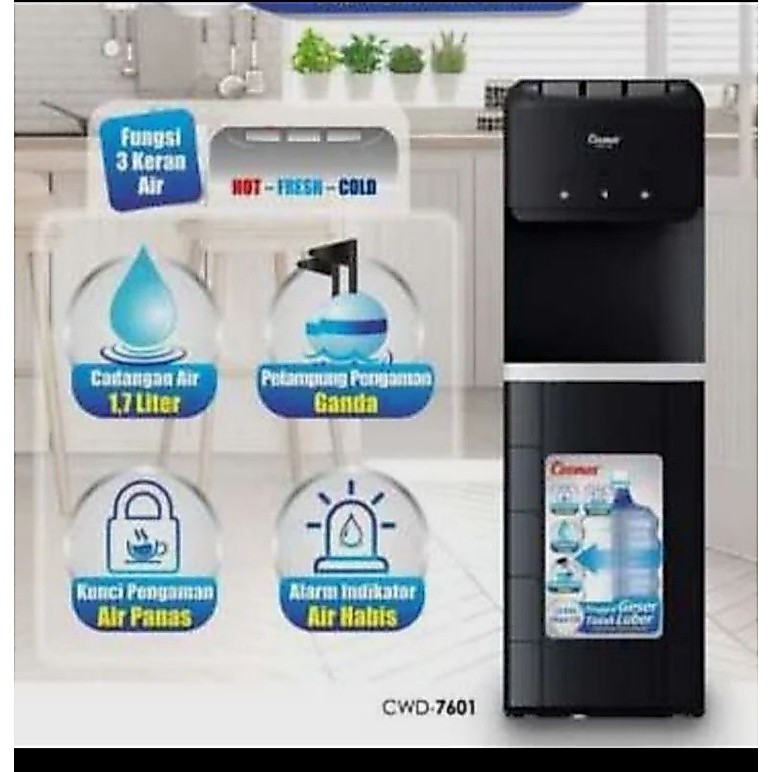 Dispenser galon bawah COSMOS CWD 7601 3 kran