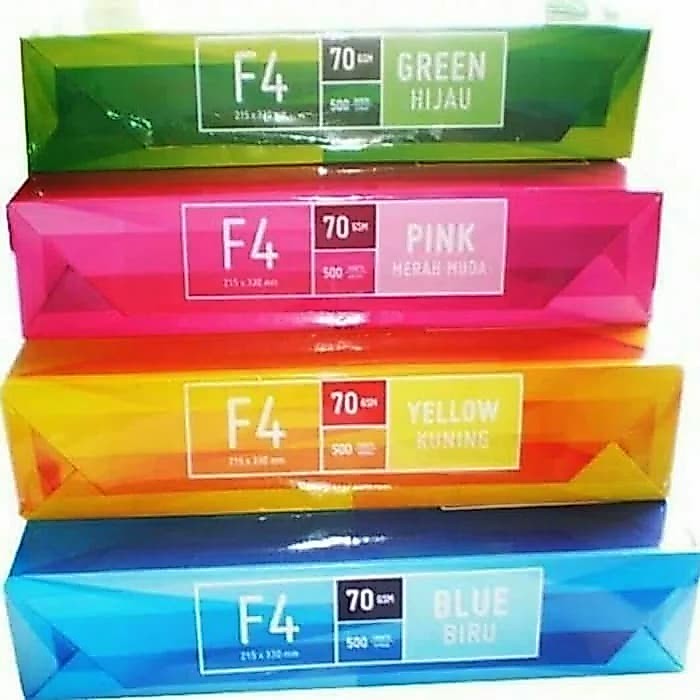 kertas f4 warna 70 gram sinar dunia