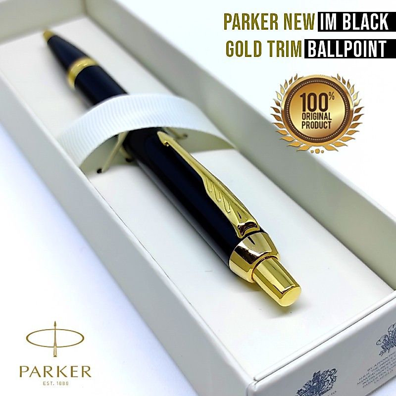 Parker IM New Black Gold Trim Ballpoint