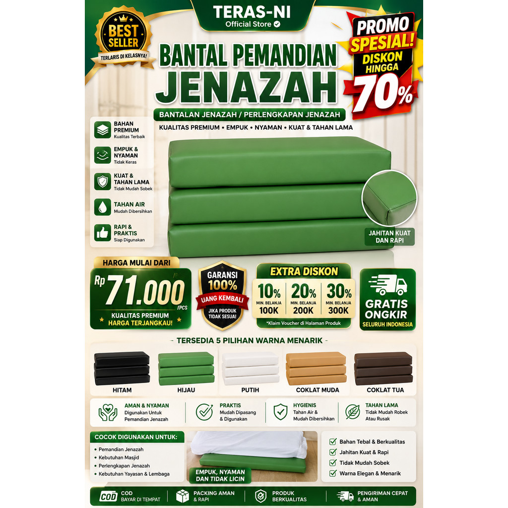 Bantal Pemandian Jenazah/Bantalan Jenazah/Perlengkapan Jenazah