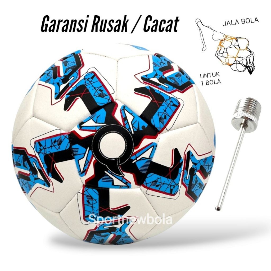 Bola Sepak OrtusEight Spark Original Size 5 Bola Kaki No 5 Bonus Pentil Jaring Bola Sepak Original