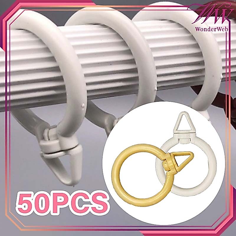 50pcs/Set Ring Gorden Bulat 35mm Pengait Gorden Jendela Gantungan Gorden Ring Cincin Ring Gorden