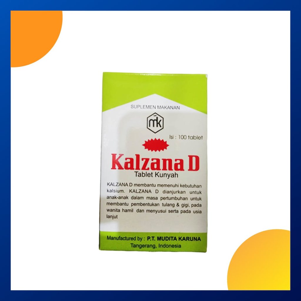 Kalzana D Botol 100 Tablet Kunyah