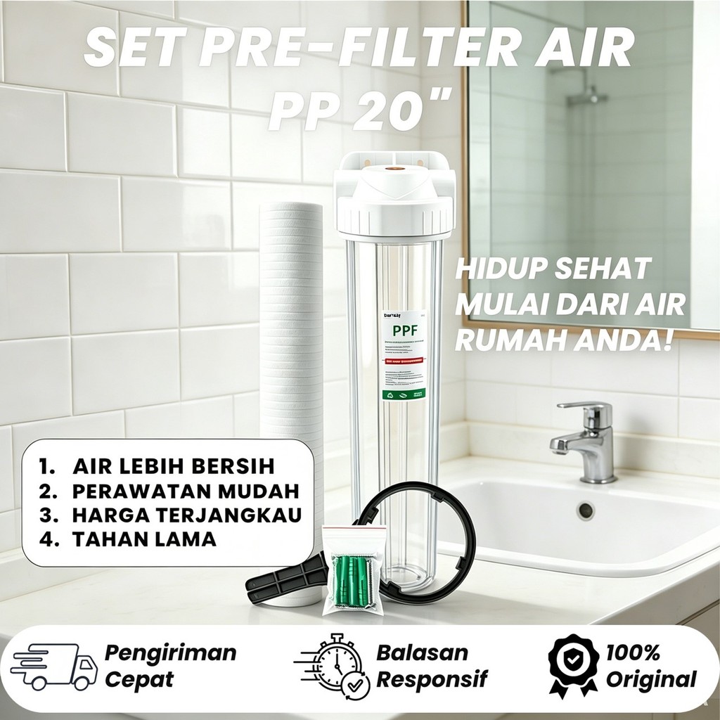 Housing Filter 20 Inch Biru / Transparan