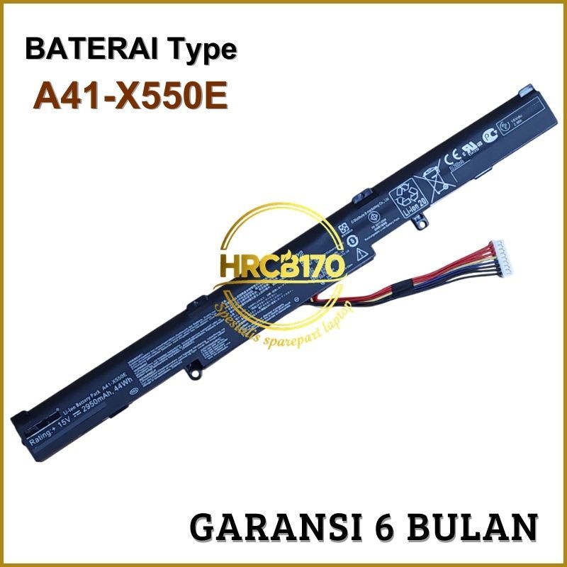 Baterai Battery ASUS X450J X450JF A450J X550D X550DP Model ( A41-X550E ) -HRCB
