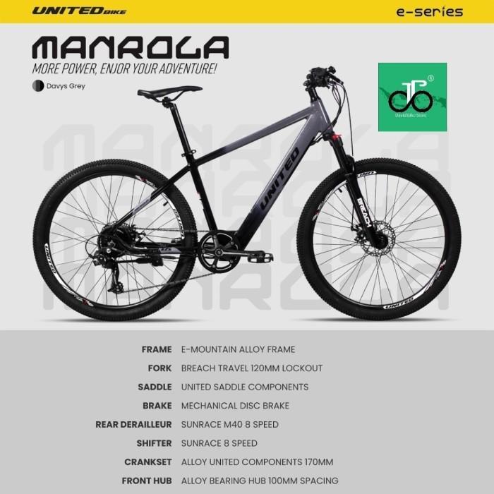 Sepeda MTB 27.5" E-BIKE MTB Manrola 2025 TERBARU