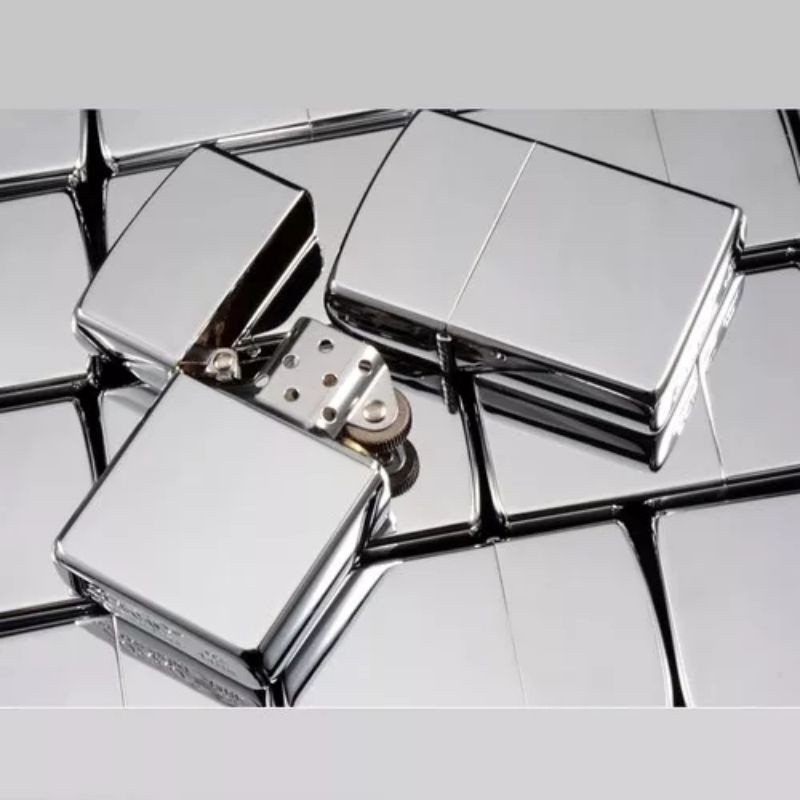 Korek Api Sumbu Jadul Chrome Polos Zippo Besi