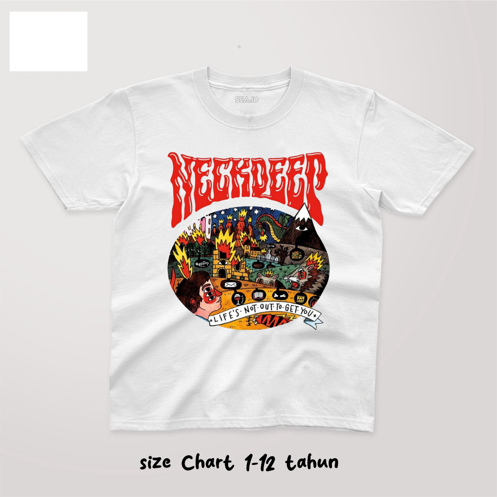 DiSTRO_Acek Baju Kaos Anak Band NECK DEEP cotton combed 24S