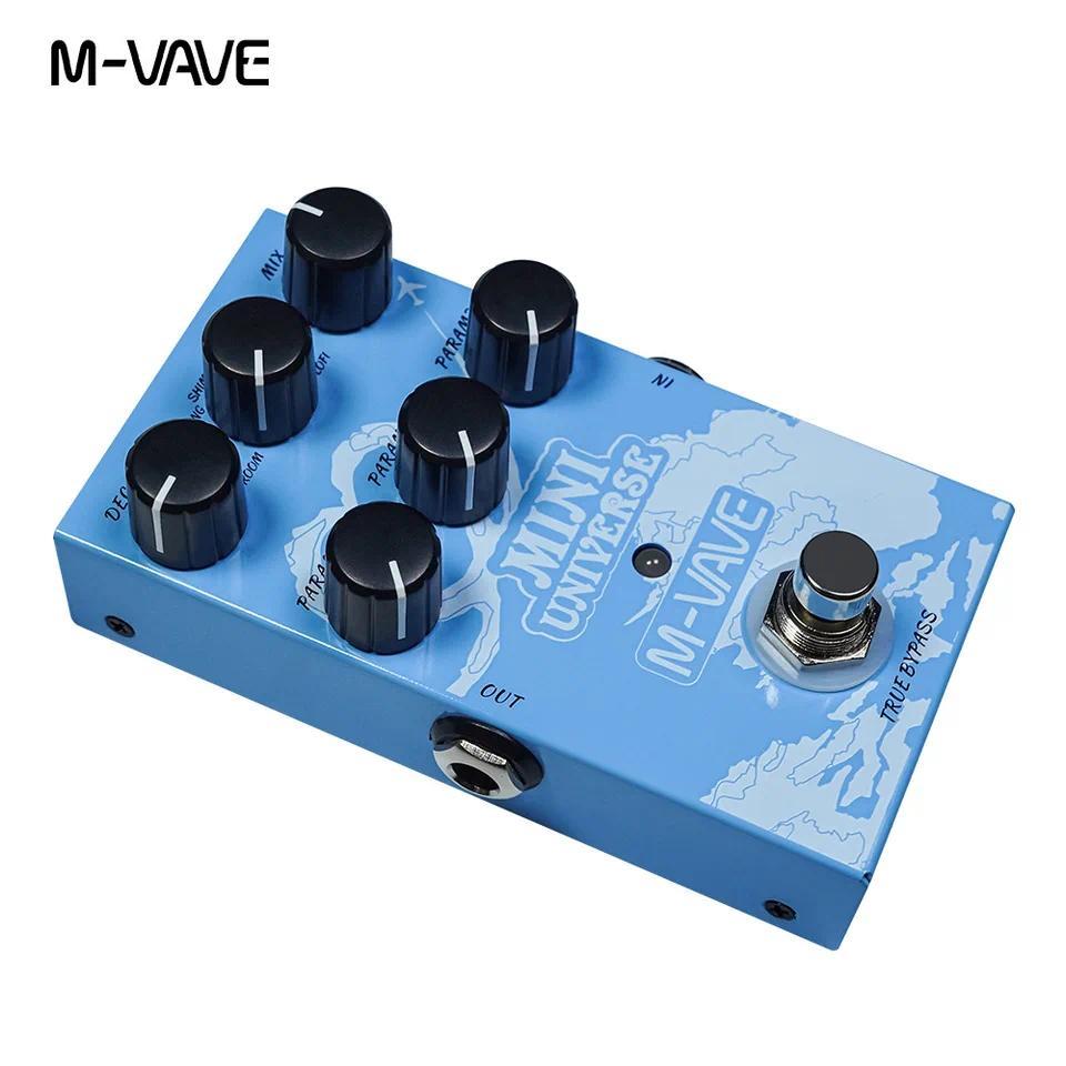 M-VAVE Mini Universe Pedal Efek Reverb Digital untuk Gitar Elektrik Desain True Bypass Casing Logam 