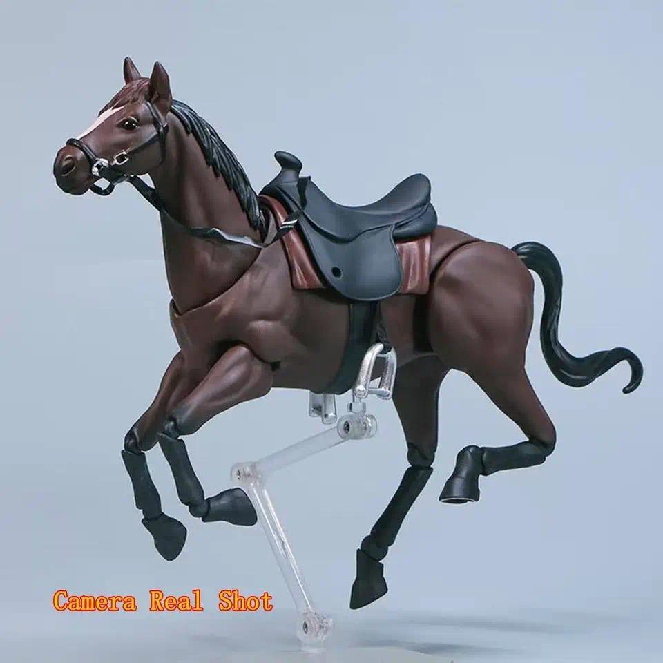 Figur Aksi Kuda Skala 1/12 Cosplay Figma490, Figur Dekorasi Kuda Coklat, Adegan Anime, Hiasan Meja, 