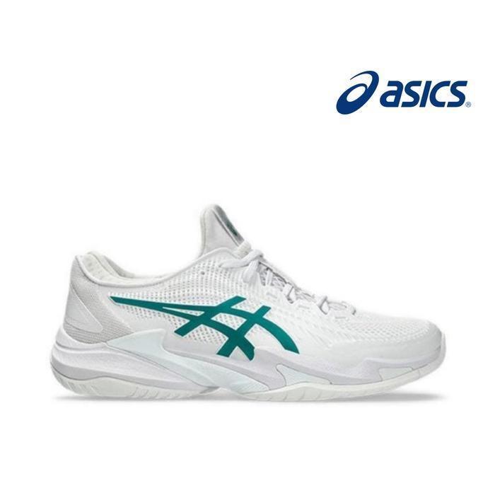 Sepatu Tenis Asics Novak Court FF 3 White Pitch Green