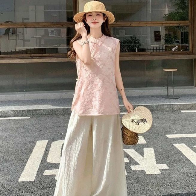 Kemeja Kancing Longgar Wanita Jacquard