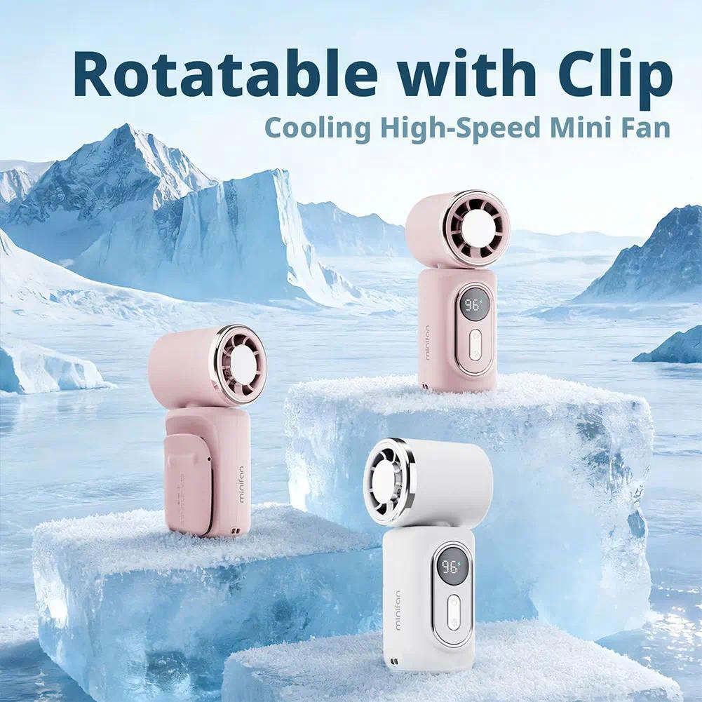 Kipas Tangan Portabel dengan Klip, Daya Tahan Lama, Kecepatan Tinggi, Mini USB dengan Arah Angin yan