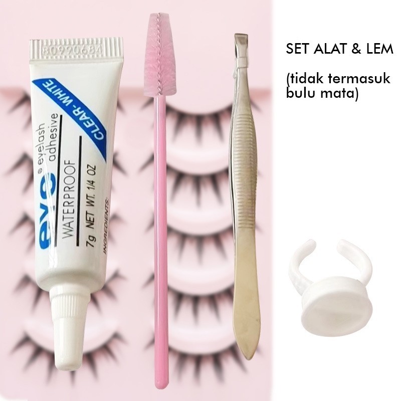 Milkymuse - [PAKET LENGKAP] Eyelash Extension Tool Kit Set / Alat Pasang Bulu Mata Palsu Pemula Pins