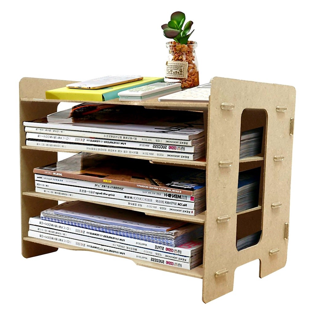 HM - Rak Dokumen 3 Susun A4 Tempat Kertas Letter File Organizer