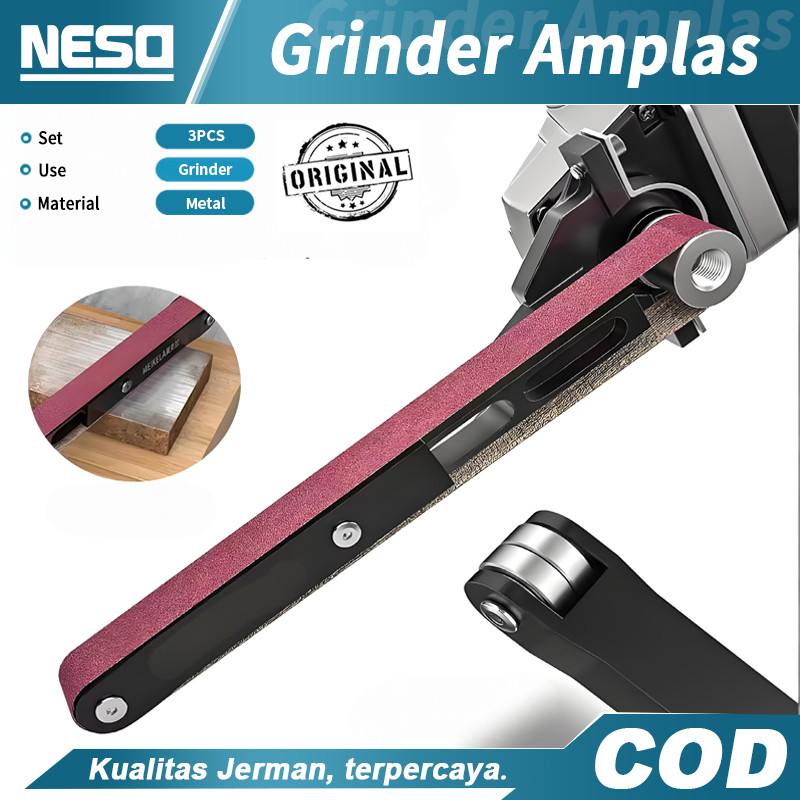 Neso Jerman Adapter Belt Sander Mini DIY Mesin Giling Pemoles Sabuk Ampelas Penggiling Sudut (COD) S