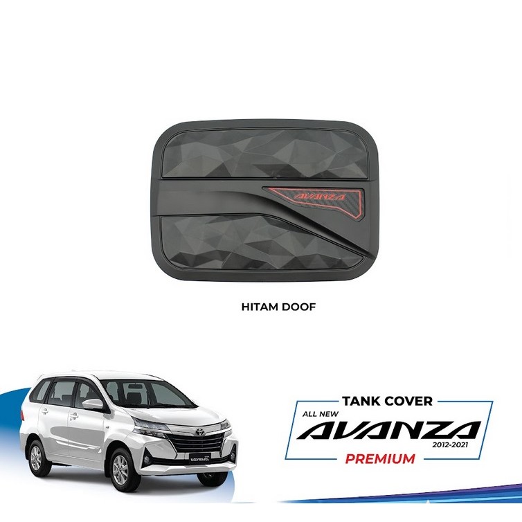 Tank Cover Avanza Premium Hitam Doff List Merah