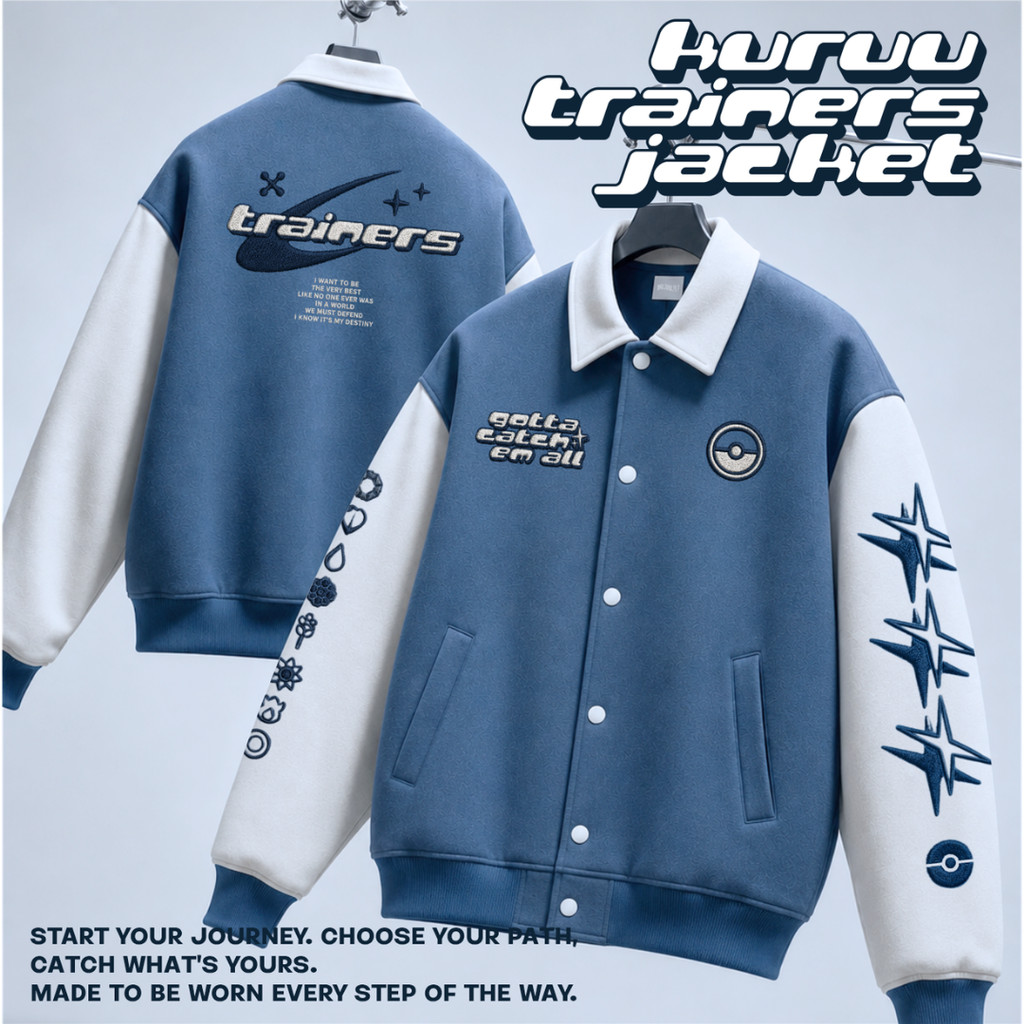 Varsity Jacket - Kuruu Trainer Pokemon Varsity Jacket