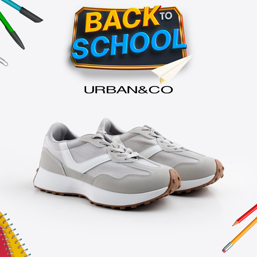 URBAN&CO Morgwen Essentials Sneakers Sport Sepatu Sekolah Kuliah Wanita
