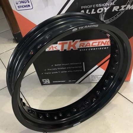 velg tk racing bright ring 17 hitam black ukuran 300