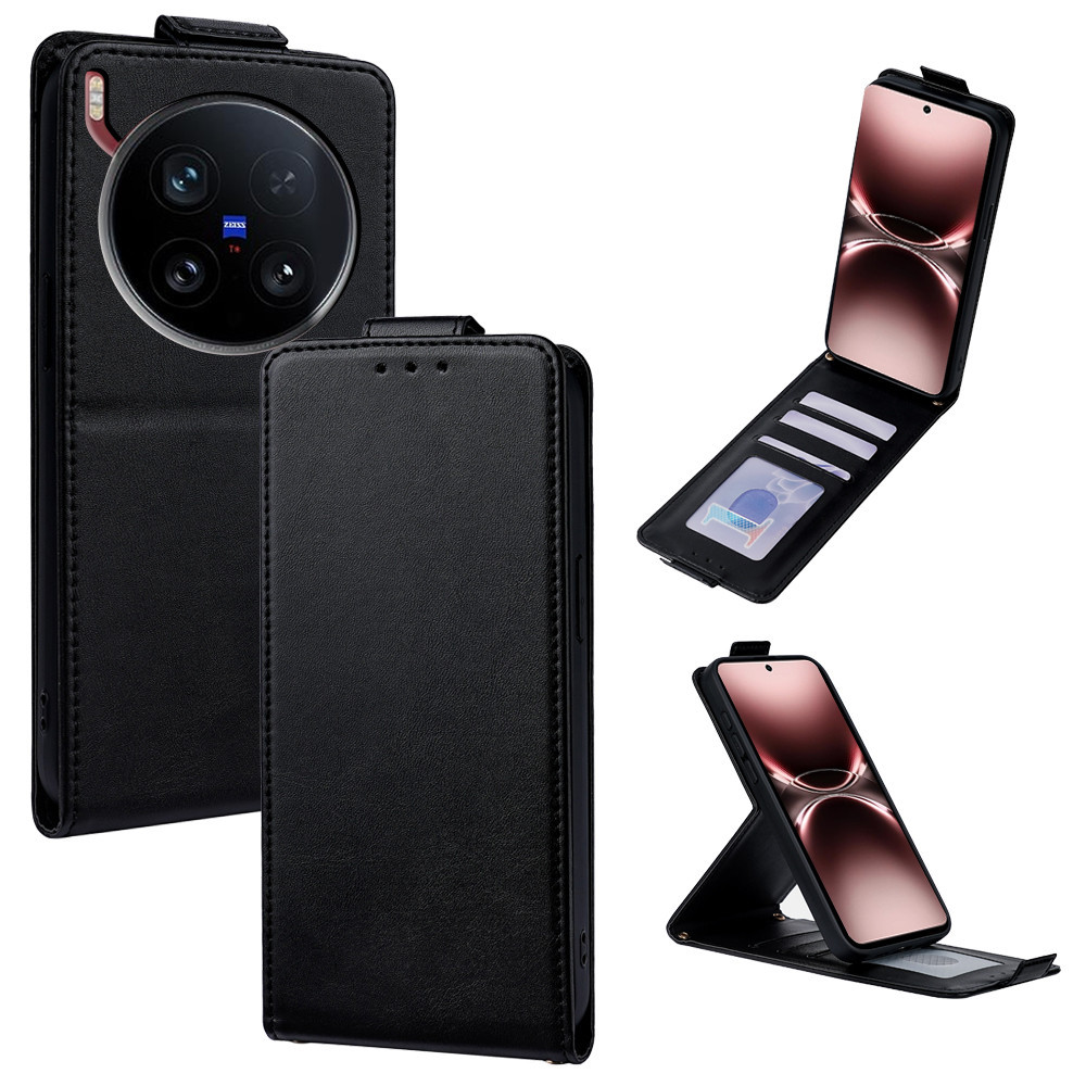 Untuk VIVO X200s X300s X300 X200 FE Ultra Pro Mini 5G Casing Kulit Flip Penutup Flip Atas Bawah deng
