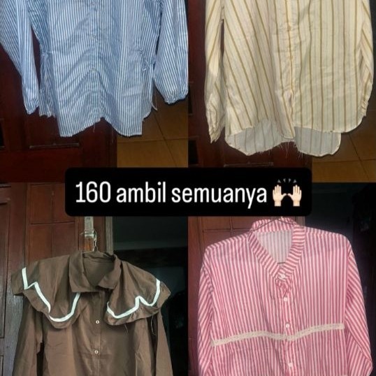 Blouse Wanita Model V-Neck Elegan Katun Sifon