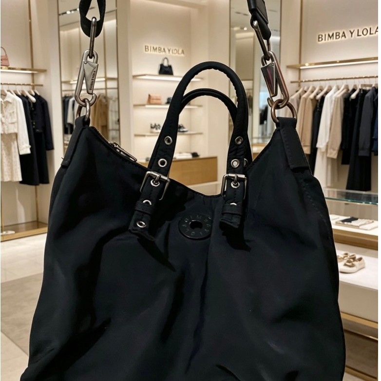 Preloved Tas BYL Medium Nylon Shopper Tote Bag