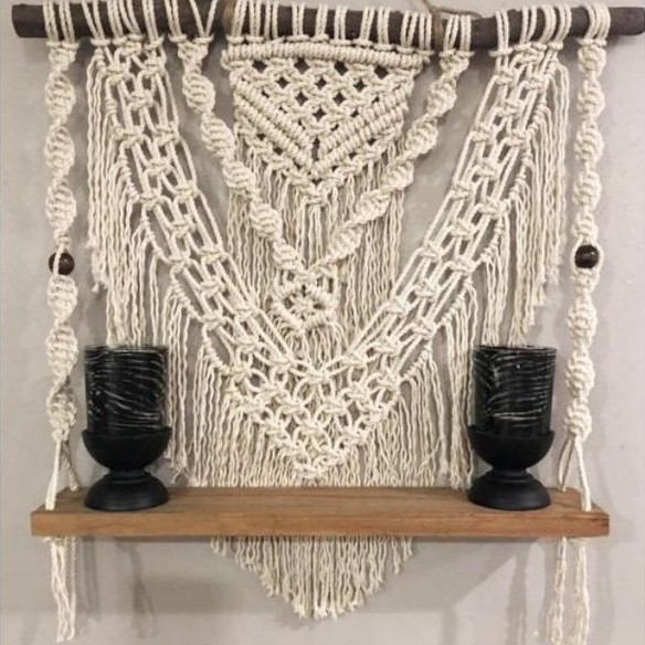 BIG SALE macrame ambalan 86 BAHAN TALI KATUN DAN KAYU