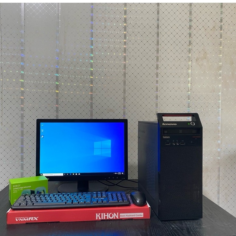 Komputer PC Set Lengkap Lenovo i3 4TH+ RAM 8GB + Monitor 20 inch + Keyboard Mouse bekas murah siap p
