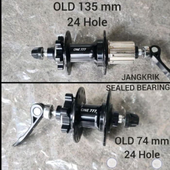 HUB FREEHUB ONE777 OLD 74 -135 MM DISC BRAKE SEPASANG LUBANG 24 HOLE 24H SEALED BEARINGS JANGKRIK