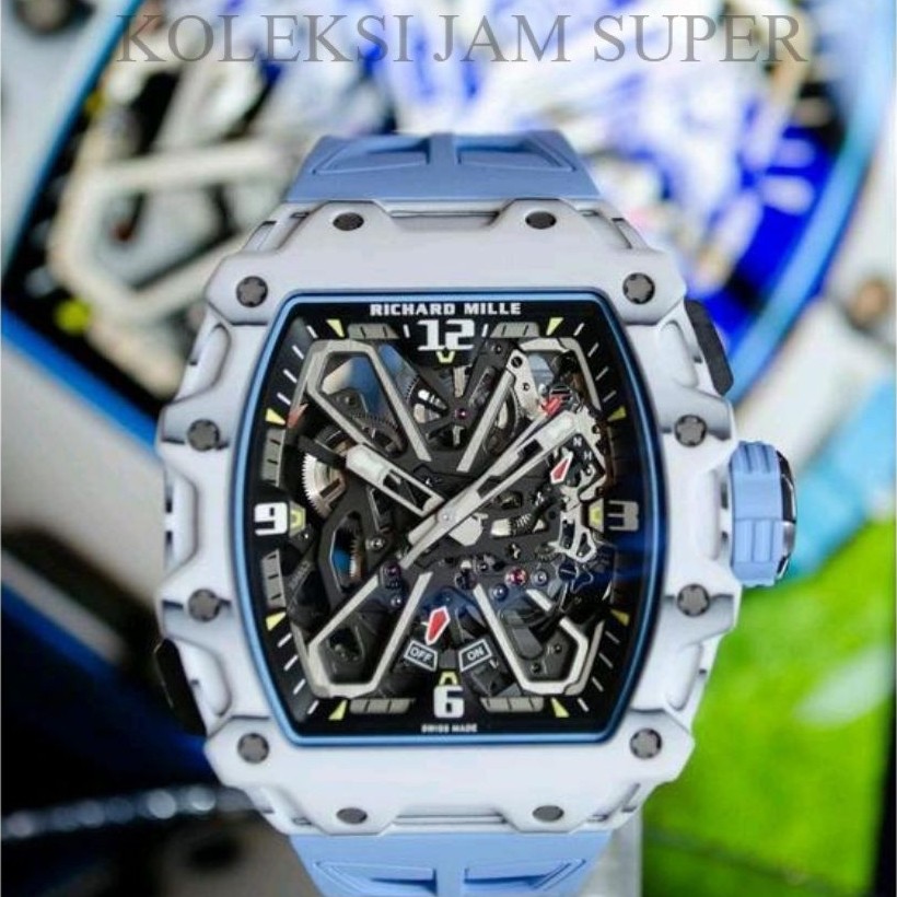 JAM TANGAN RM RAFAEL NADAL SWISS AUTOMATIC DIAL CARBON FACTORY CASE 42MM
