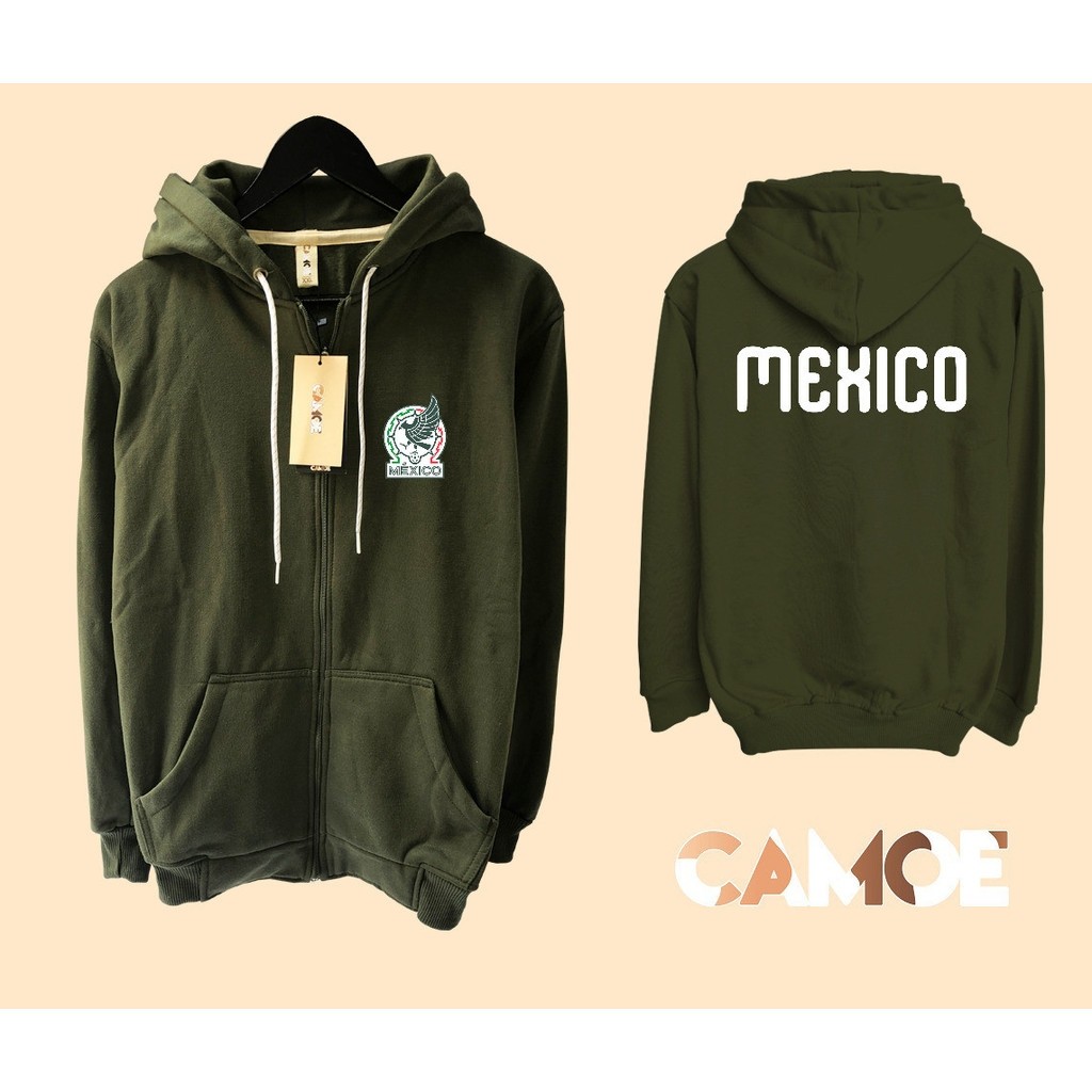 Jaket Hoodie Zipper MEXICO Piala Dunia World Cup 2026