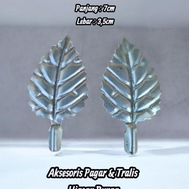 DAUN MAWAR SEDANG ORNAMEN HIASAN BUNGA PAGAR BESI & TRALIS