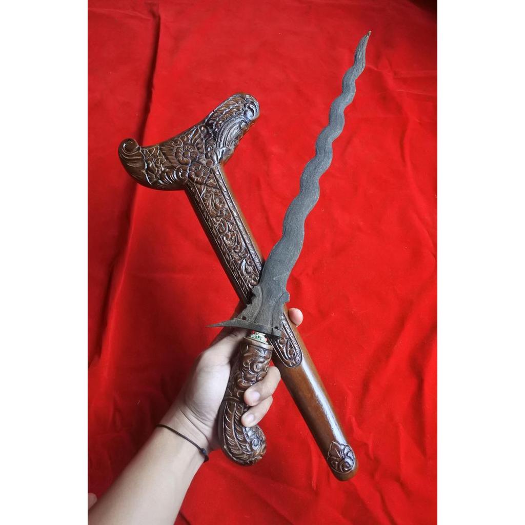 keris omyang jimbe luk 13 warangka madura ukir tinggalan mbah buyut