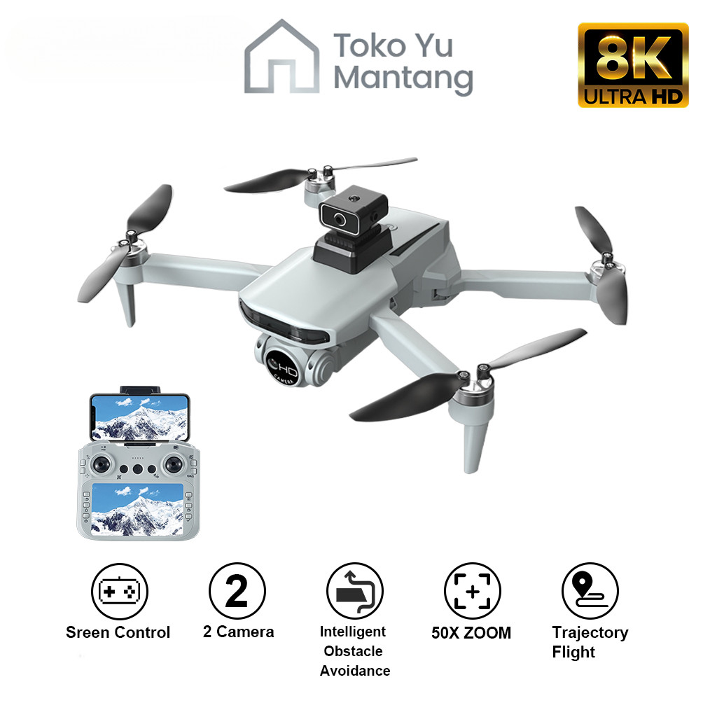 Toko Yu Mantang  X33 Drone Foldable Dual Camera 8K Optical Flow Kamera Jarak Jauh 360° Optical Flow 