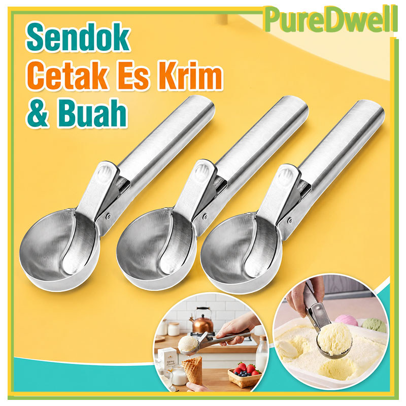 Sendok Es Krim / Sendok Takar Es Krim / Sendok Scoop Es Krim Anti Lengket Stainless Steel / Sendok C