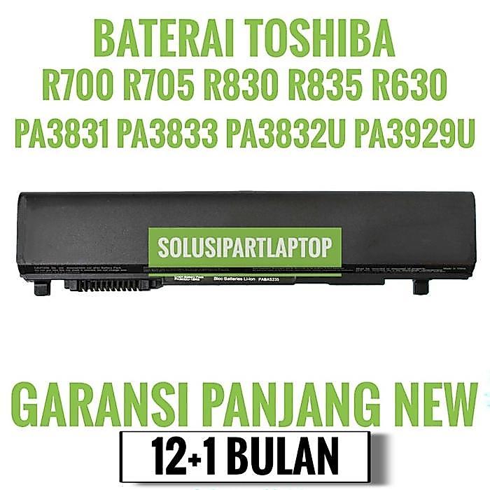Baterai Laptop T0siba Dynabook R731 R732 R741 PA3832 PA3929 - Black