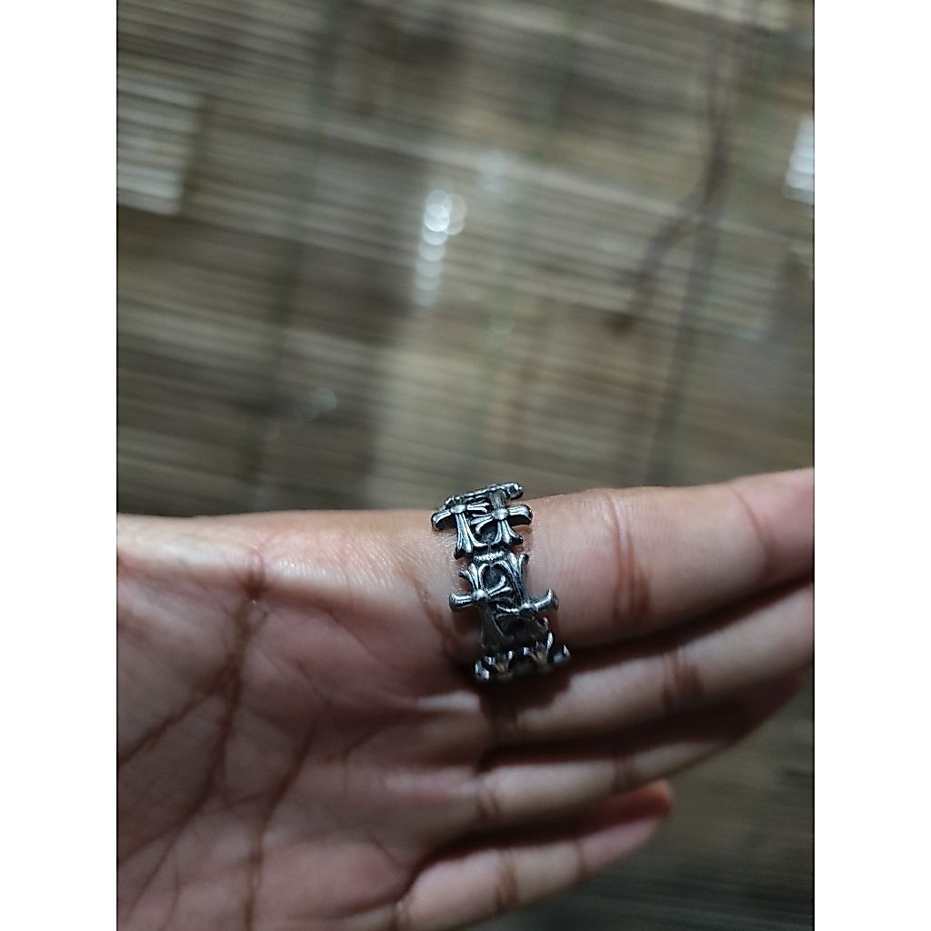 CHROME HEARTS DOUBLE CEMETARY RING