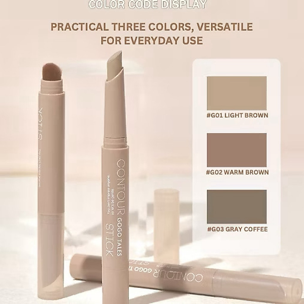 Gogo Tales Contour Stick Contour Bronzer Shading Cream Tahan Lama Natural Shading GT667