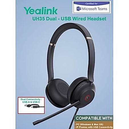 TERLARIS YEALINK UH35 DUAL - WIRED HEADSET USB-C/A