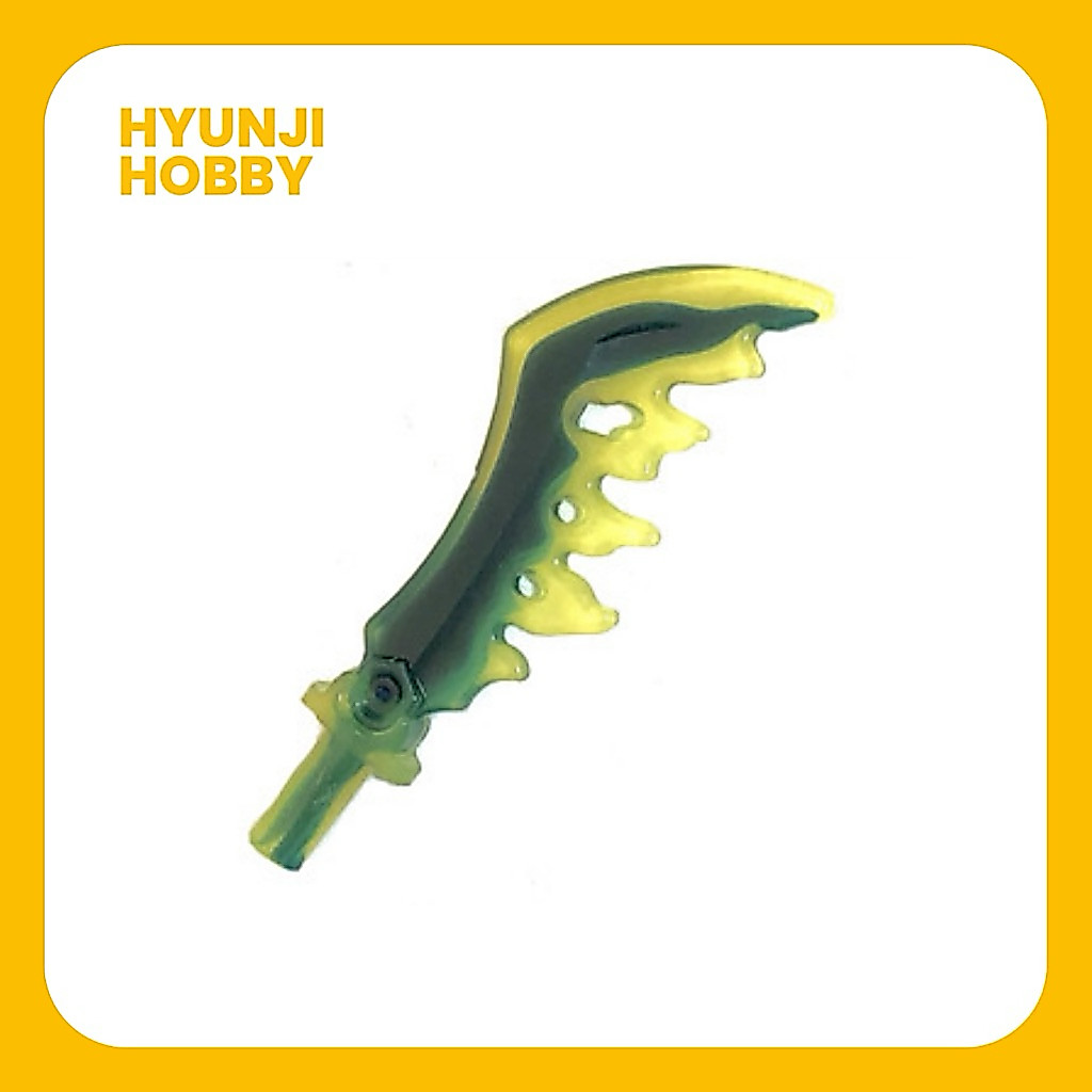 Lego Sword with Serrated Blade with Marbled Dark Green (19858) Sword