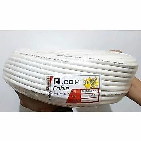 Kabel Bulat Serabut HYO 1.5 PUTIH 2x1.5 2X2.5 RCOM