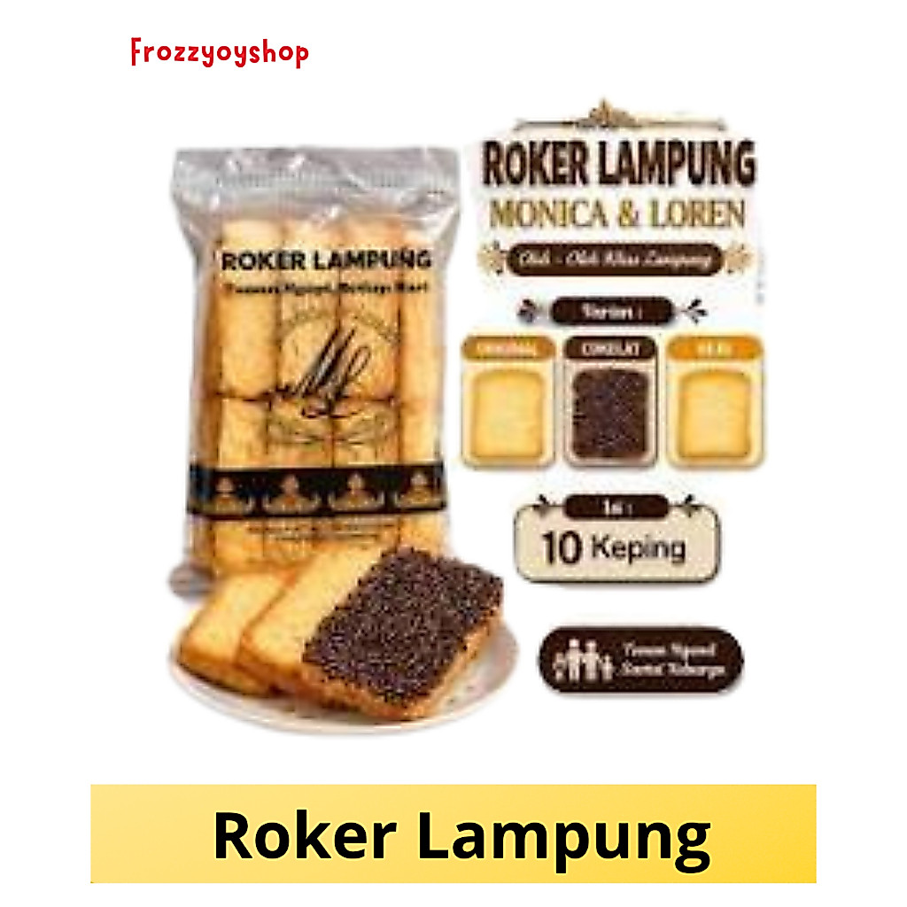 ROKER Roti Kering Lampung 250 gr varian Coklat, Keju, Original.