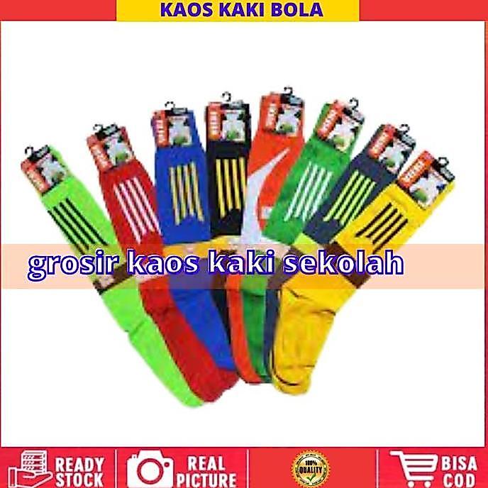 Fotwell- Grosir 1 Lusn 12 Pcs Kaos Kaki Sepak Bola / Kaos Kaki Bola / Kaos Kaki Panjang / Kaos Kaki 