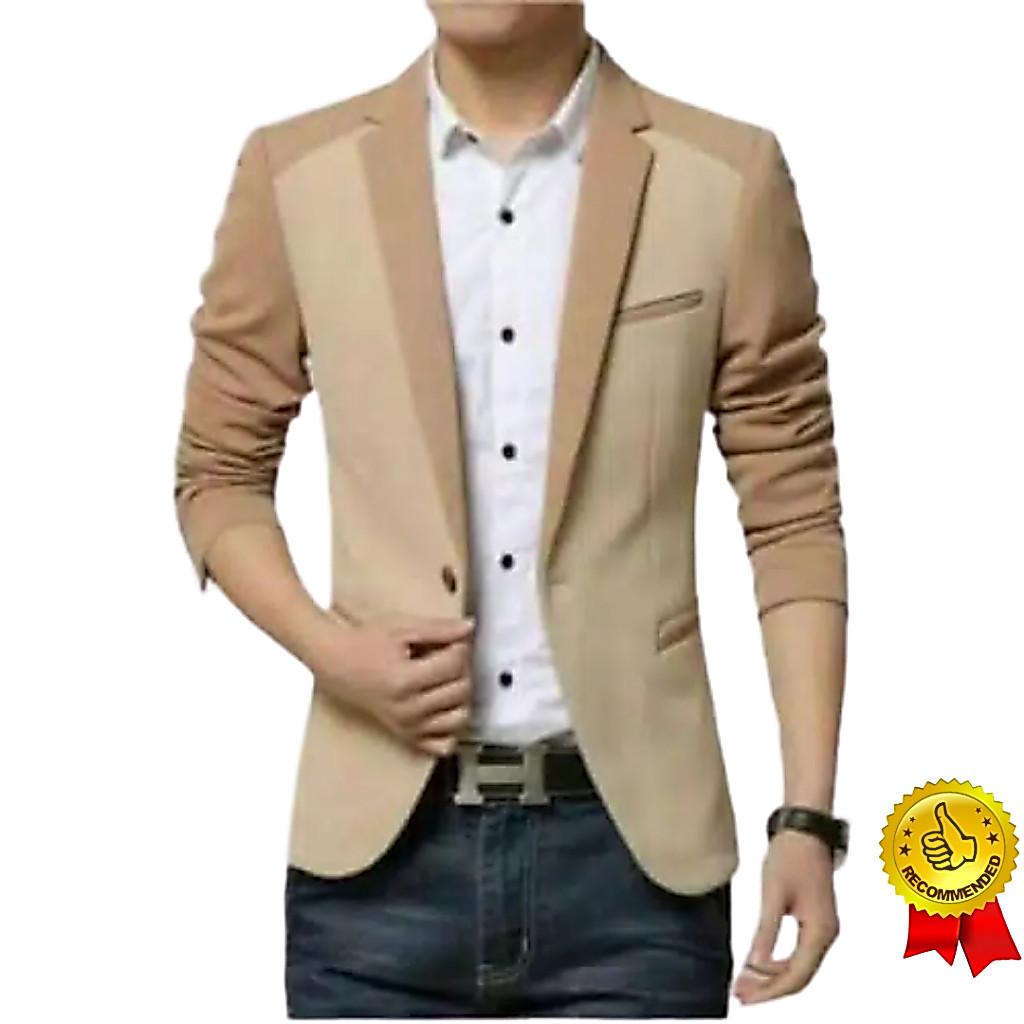 Jas Pria modern style buat wisuda nikah kondangan Blazer slimfit formal cowok bahan valencia twist